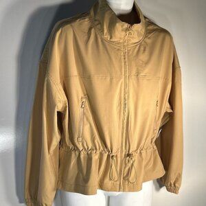 Old Navy NWT SZL Muted Yellow Quick Dry Windbreaker Utility Travel Active Gym
